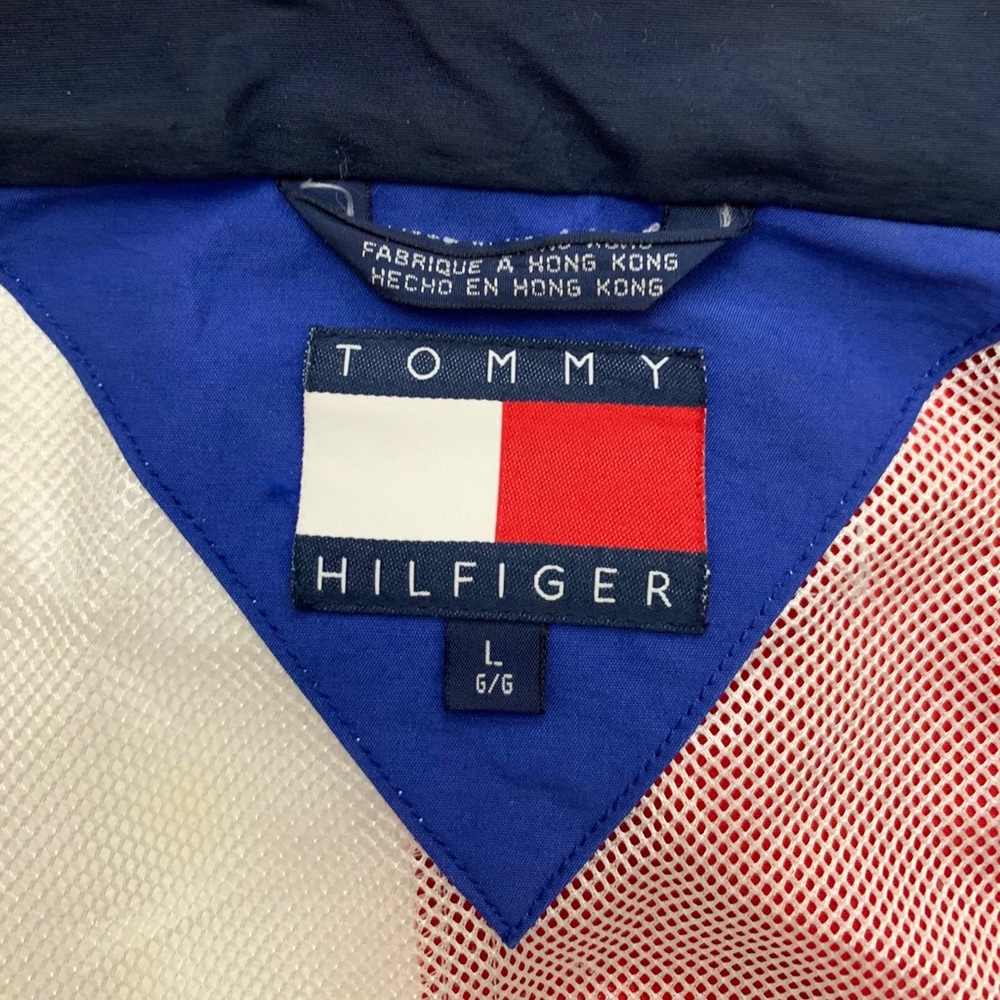 90’s Tommy Hilfiger Jacket + Packable Hood (Sz L) - Picture 6 of 12